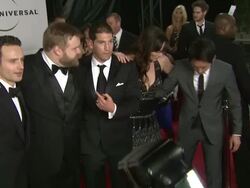 Andrew Lincoln, Jon Bernthal, Robert Kirkman, Sarah Wayne Callies at the NBC Universal's 68th Annual Golden Globes After Party at Beverly Hills CA. (Footage by WireImage Video/GettyImages) Stock Footage