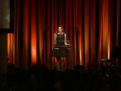 SPEECH - Abbe Land at TrevorLIVE New York 2015 Stock Footage