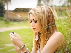 Beautiful Woman Using Smartphone Stock Footage