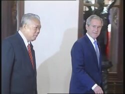 WRAP US President arrives, meets with Thai PM, joint presser News Clip