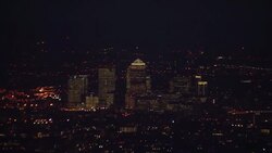 London City Overview at Night Stock Footage