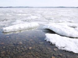 Water with Ice Stock Footage