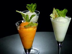 Sorbete helado Mandarina Limon Mojito Stock Footage