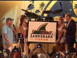 The Miami Dolphins have temporarily renamed their home, Landshark Stadium, as part of a partnership with Jimmy Buffett. News Clip