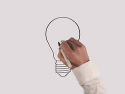 Light Bulb Whiteboard Animation Stock Footage