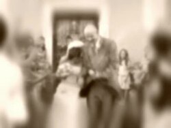 Throwing Rice On Newlyweds Stock Footage