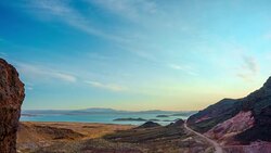 Lake Mead in the morning Stock Footage