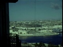 Malta, Grand harbour and Sliema, 1950s Stock Footage