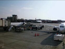 Airport Operations Fast Motion Time Lapse Stock Footage