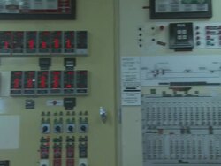 Warning instruments on ship's bridge, Australia Stock Footage