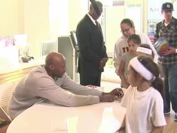 Lamar Odom at the Lamar Odom Greets Fans At T-Mobile And Gears Up For NBA All-Star 2011 In Los Angeles at Los Angeles CA. (Footage by WireImage Video/GettyImages) Stock Footage