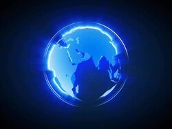 LOOPable Shiny Globe Turning Animation Stock Footage