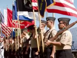Veterans Day Parade Winds Through Miami Beach Stock Footage