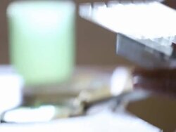 CU Elderly woman closing pill boxes / Minneapolis, Minnesota, United States Stock Footage