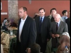 Frm US President Carter visits Gaza refugee camp, meets Haniyeh, Ging News Clip