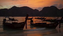 Sunset at Phi Phi Don Island, Thailand Stock Footage
