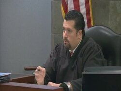 Justice of the Peace Joe M. Bonaventure Stock Footage