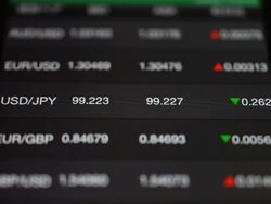 Foreign exchange market chart at smartphone Stock Footage