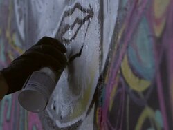 Street Art In Rio De Janeiro - Graffiti Artists Stock Footage
