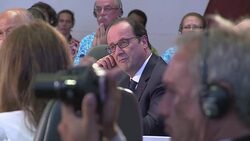 CLEAN : French president joins a meeting about climate change in Noumea News Clip