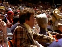 Spectators watch baseball game Stock Footage