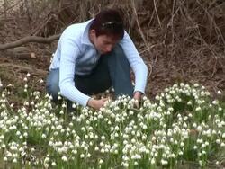 HD: Photographing Spring Flowers Stock Footage