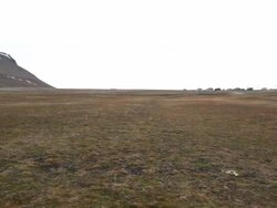 An airplane landing on Longyearbyen airport, Spitsbergen, Svalbard archipelago Stock Footage