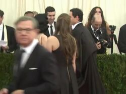 Dita Von Teese and Zac Posen - 'Charles James: Beyond Fashion' Costume Institute Gala - Arrivals Stock Footage