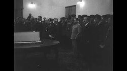 Churchill and Stalin at starting ceremony of Tehran Conference during World War II News Clip