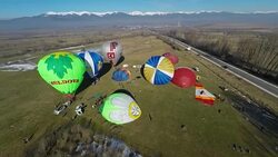 Balloons Bansko Stock Footage