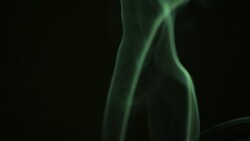 Slow Motion: Smoke green color Stock Footage