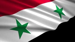 close up waving flag of Syria,loopable Stock Footage