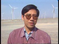 CHINA: XINJIANG PROVINCE: STRONG WINDS HARNESSED TO CREATE POWER News Clip