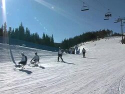 Skiing in Colorado Stock Footage