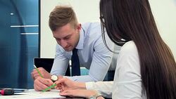 Designers sketching ideas Stock Footage