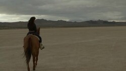 (Slow Motion) Attractive Woman Riding Horse 01 Stock Footage