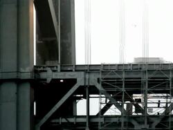 Bay Bridge Closeup Stock Footage