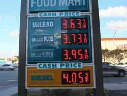 Unseasonably High Gas Prices Suggest Year Of Escalating Prices Stock Footage