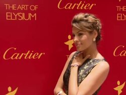Eva Mendes Launches Cartier Love Charity Bracelet To Benefit Art Of Elysium Stock Footage