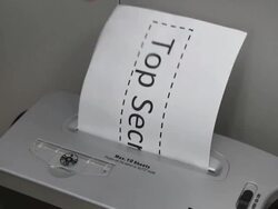 Shredding documents for security. Stock Footage
