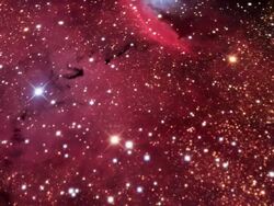 Emission nebula (NGC 6559), optical image. Stock Footage