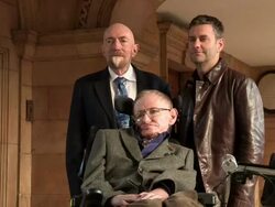 Stephen Hawking at the Opening Night Premiere Stock Footage