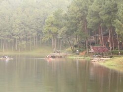 Traveler rafting on the lake (Time lapse). Stock Footage