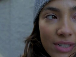 Young woman in New York City Stock Footage