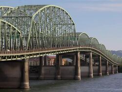 old Bridge to Oregon Stock Footage
