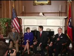 Senator Ted Stevens and Harriet Miers Stock Footage