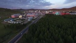 Aerial View of A Famous Tourist Destination - Wulanbutong Grassland of Inner Mongolia in China Stock Footage