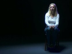 HD: Abused Wife All Alone Stock Footage