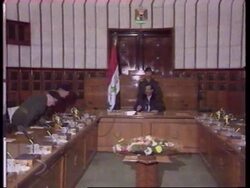 IRAQ: SADDAM HUSSEIN MEETS WITH REVOLUTIONARY COUNCIL UPDATE News Clip