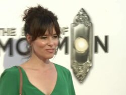 Parker Posey at The Book Of Mormon Los Angeles Opening Night Stock Footage